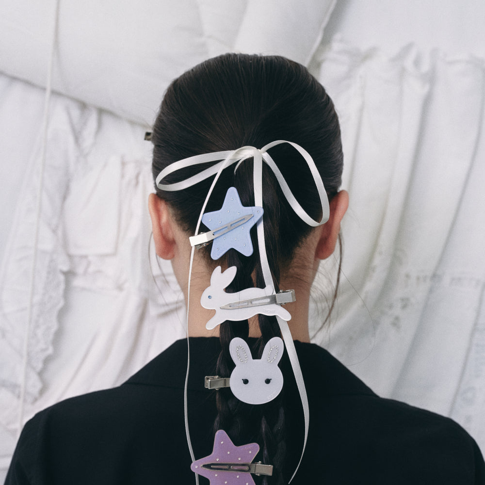 STAR RABBIT PIN 2SET_SHINE BLUE
