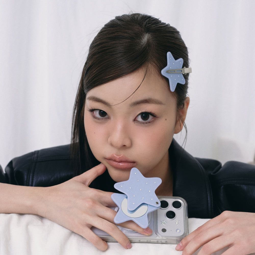 STAR RABBIT PIN 2SET_SHINE BLUE