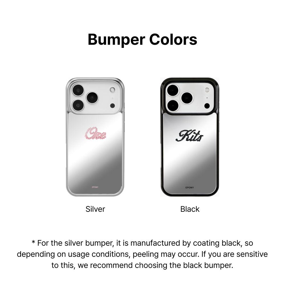 [Two-line initials]Swarovski CUSTOM GLOW PHONE CASE_MIRROR