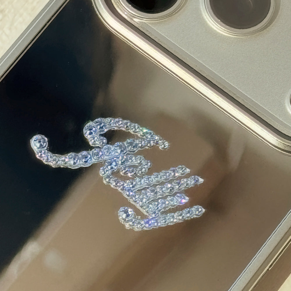 [Two-line initials]Swarovski CUSTOM GLOW PHONE CASE_MIRROR