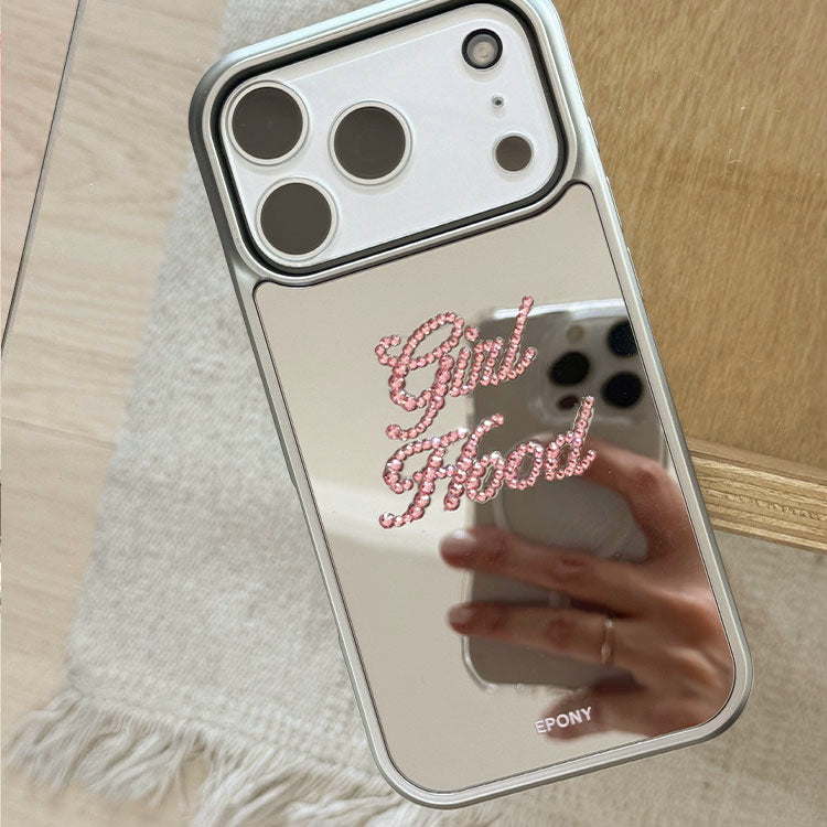 [Two-line initials]Swarovski CUSTOM GLOW PHONE CASE_MIRROR